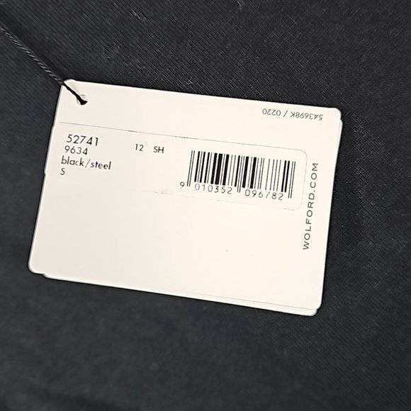 Wolford Logo Sweat Dress  Black/Steel Oversized With Logo-Print Day Dress Size S - Picture 13 of 14